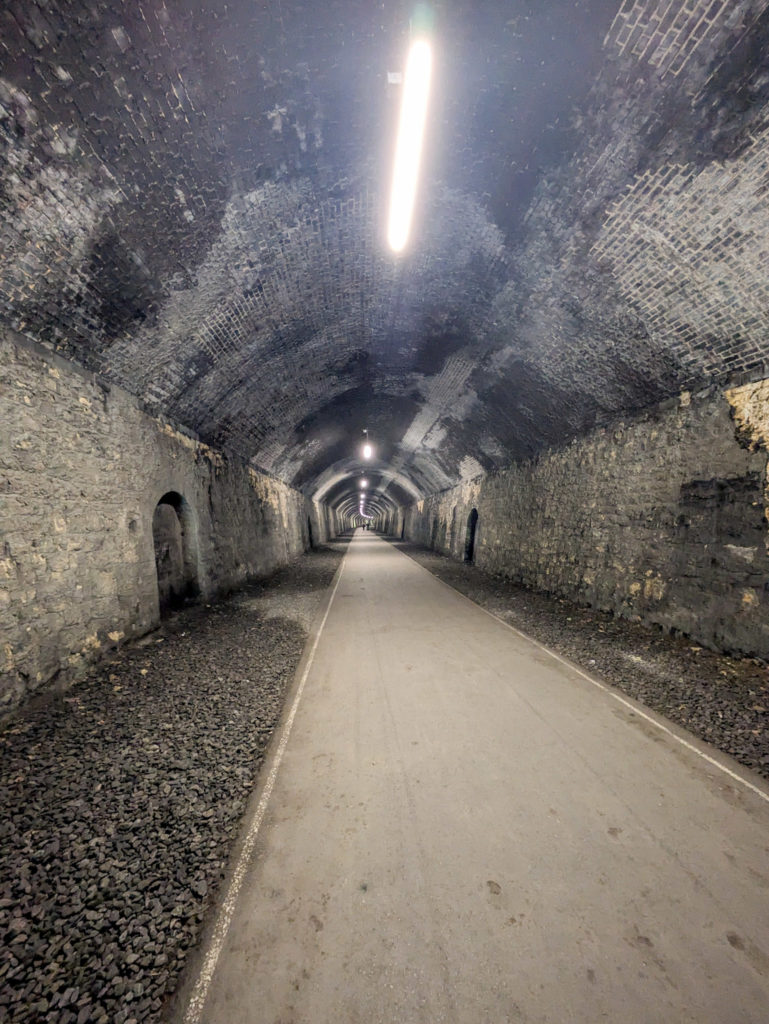 Inside the tunnel
